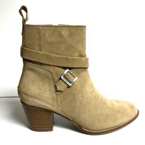 Hunter Women's Refined Strap Boot Suede Sand Brown, Size 10 M